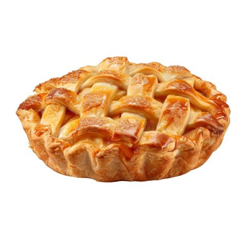 A Single, Golden-brown Baked Pie with a Lattice Crust Stock ...