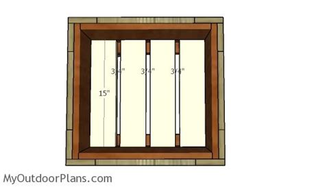 Attaching the bottom slats | MyOutdoorPlans