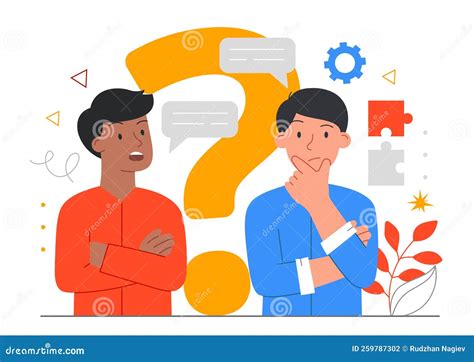 People asking questions stock vector. Illustration of online - 259787302