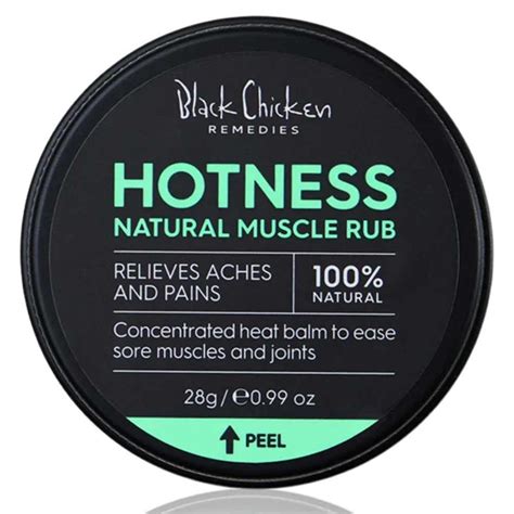 Buy Black Chicken Remedies Hotness Natural Muscle Rub 28g – Biome New ...