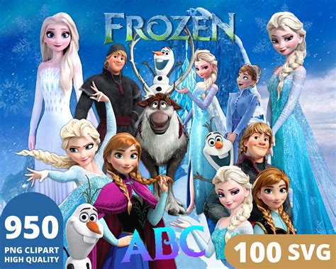 Frozen Clipart PNG Frozen SVG Princess Frozen Elsa Anna - Etsy Canada