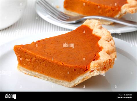PUMPKIN PIE SLICE Stock Photo - Alamy