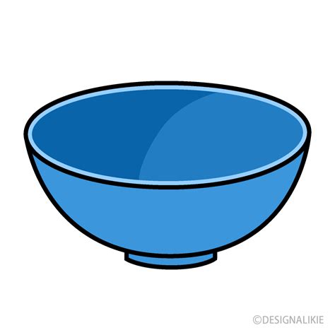 Simple Blue Bowl Clip Art Free PNG Image｜Illustoon
